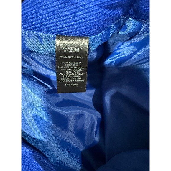 EXPRESS Royal Blue A-Line Mini Skirt Zip Front Pockets Women's Size 6 - Picture 5 of 7